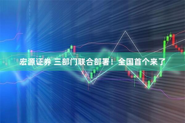 宏源证券 三部门联合部署！全国首个来了