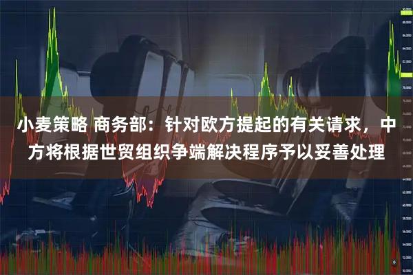 小麦策略 商务部：针对欧方提起的有关请求，中方将根据世贸组织争端解决程序予以妥善处理